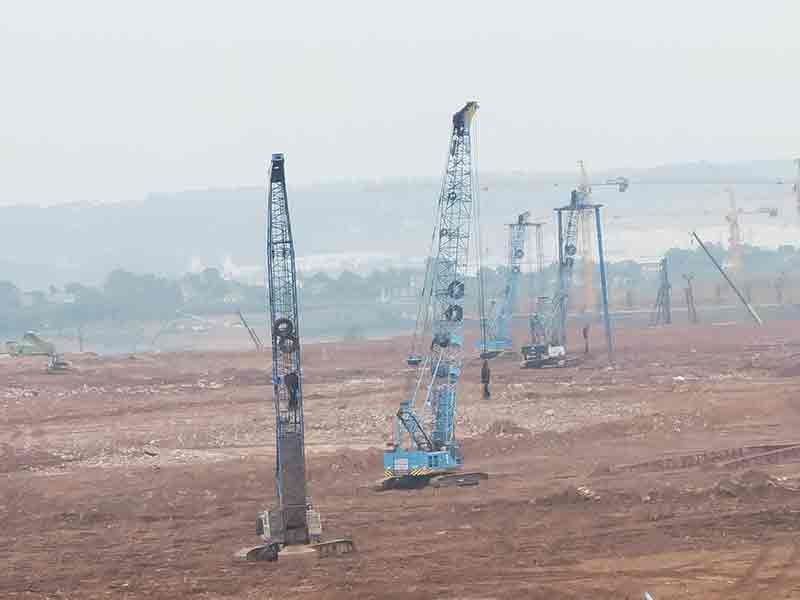 东盛云强夯公司宜昌邦普强夯项目现场